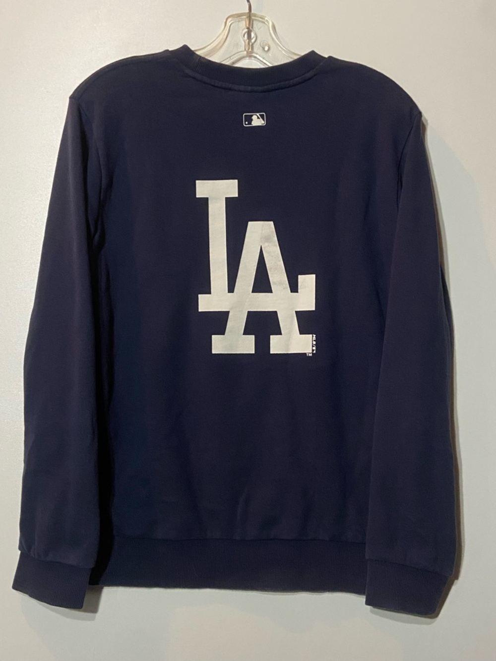 MLB Los Angeles Dodgers Navy Blue Crewneck with White LA Logo